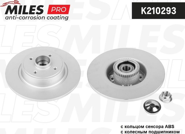 Тормозной диск Miles задний для Renault Scenic II 1999-2003. Артикул K210293