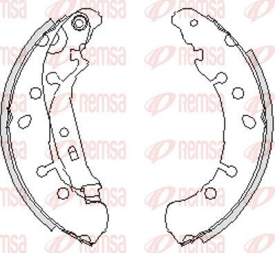 Тормозные колодки Remsa задние для Toyota Yaris III 2010-2014. Артикул 4238.00