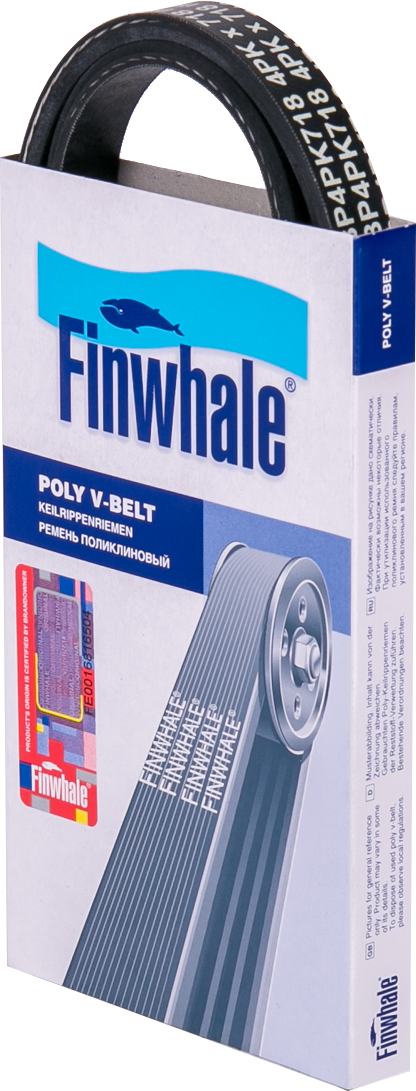 Приводной ремень поликлиновой Finwhale. Артикул BP4PK718
