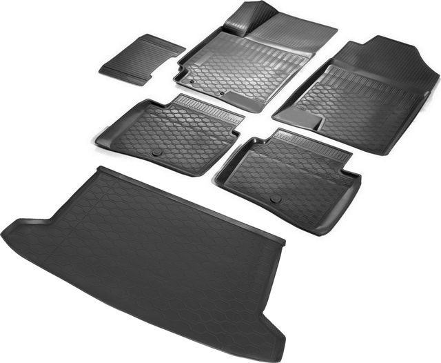 Комплект ковриков Rival для салона и багажника Kia Rio X-Line хэтчбек 2017-2020 2020-2026. Артикул K12305007-9