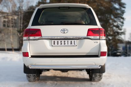 Защита RusStal заднего бампера d76 (дуга) для Toyota Land Cruiser 200 2015-2021. Артикул TLCZ-002166