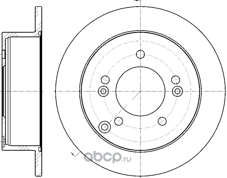 Диск тормозной (G-Brake). Артикул GR01651