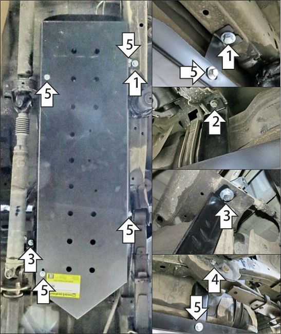 Защита Мотодор для топливного бака Great Wall Poer 2021-2026. Артикул 73118