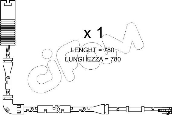 Датчик износа тормозных колодок  Metelli. Артикул SU.153
