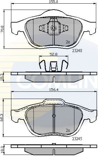 Тормозные колодки Comline Comline передние для Renault Espace IV 2002-2015. Артикул CBP01116