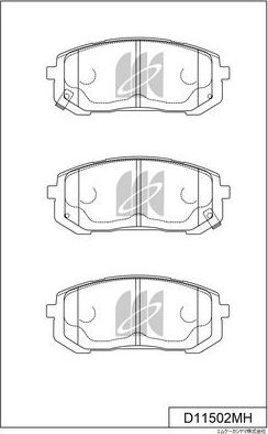 Тормозные колодки MK Kashiyama. Артикул D11502MH