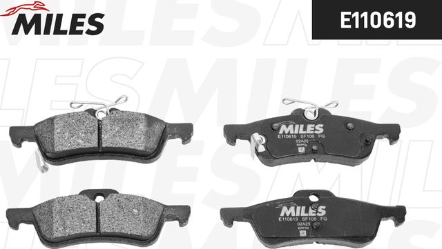 Тормозные колодки Miles (Semi-Metallic). Артикул E110619