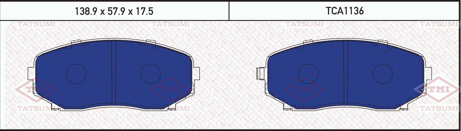 Колодки тормозные MAZDA CX-7 07- перед. (Tatsumi). Артикул TCA1136