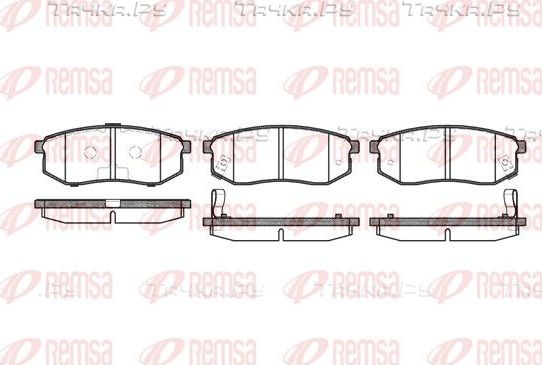 Тормозные колодки Remsa задние для Hyundai Galloper II 1998-2003. Артикул 0749.02