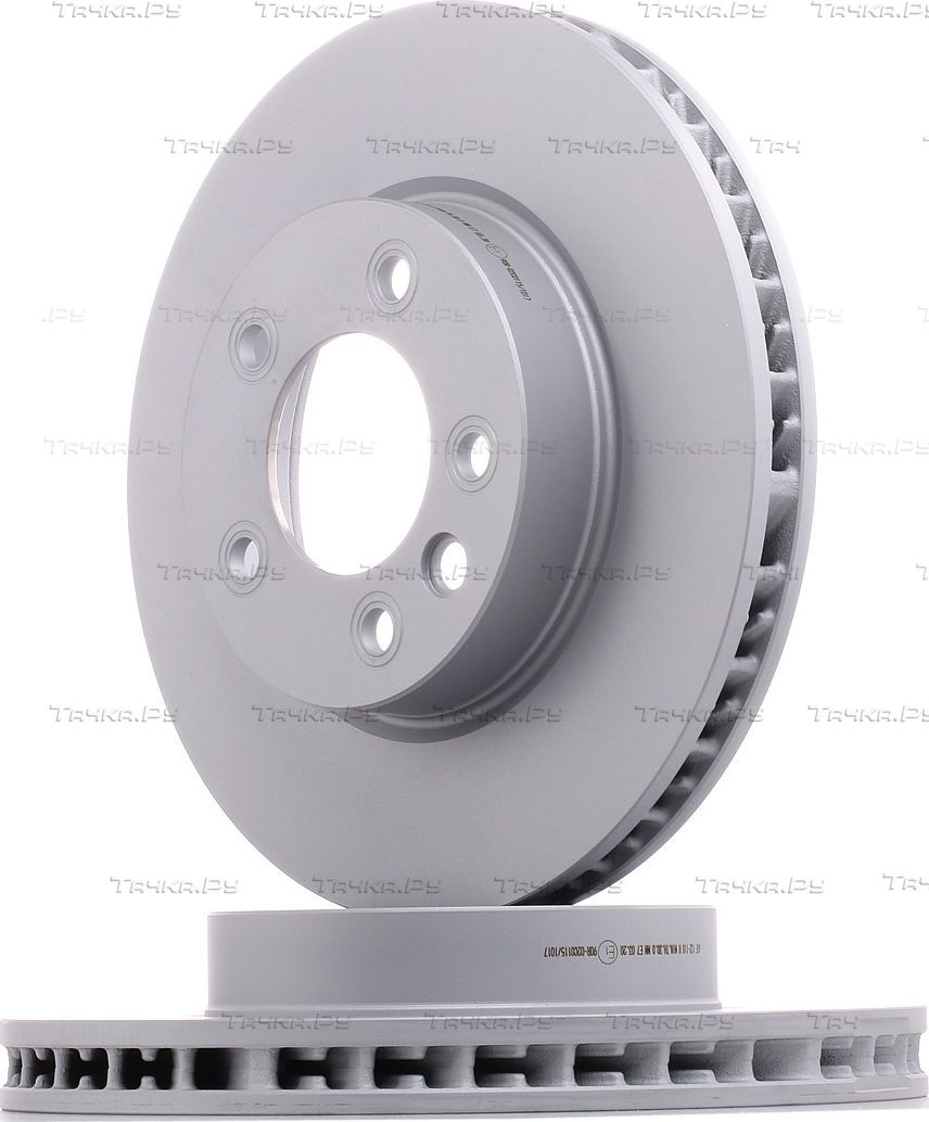 Тормозной диск ATE передний левый для Porsche Cayenne I (955) 2002-2010. Артикул 24.0132-0117.1