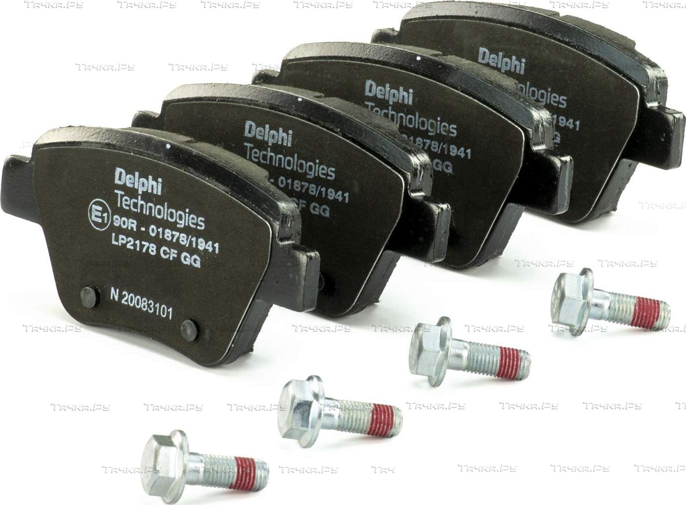 Тормозные колодки Delphi (Low-Metallic) задние для Volkswagen Touran II 2010-2015. Артикул LP2178