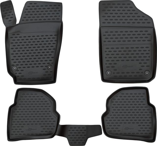 Коврики Format c повышенной износостойкостью для салона Volkswagen Polo седан 2010-2026. Артикул FORMAT.51.30.210k