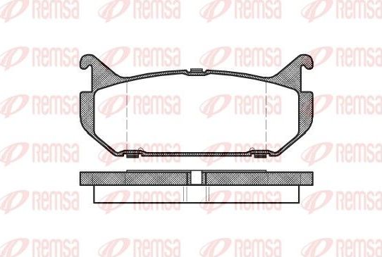 Тормозные колодки Remsa задние для Mazda MX-6 1992-1997. Артикул 0416.00