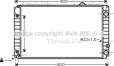 Радиатор охлаждения двигателя AVA. Артикул AIA2099