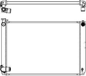 Радиатор охлаждения двигателя Sakura для Lexus RX II 2004-2008. Артикул 3271-8502