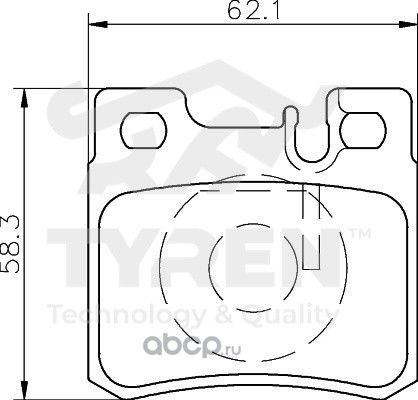 Колодки тормозные дисковые | зад | (Tyren). Артикул TYR1215111