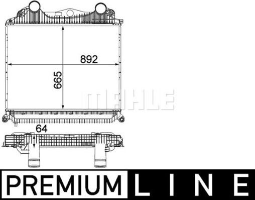 Интеркулер Mahle Premium. Артикул CI 123 000P