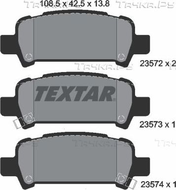 Тормозные колодки Textar. Артикул 2357202