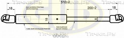 Амортизатор (упор) капота G.U.D. для Volvo XC90 I 2002-2014. Артикул GGS010195