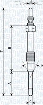 Свеча накаливания (накала) Magneti Marelli. Артикул 062900053304