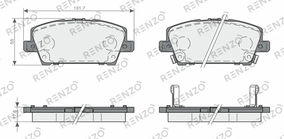 Колодки дисковые (Renzo). Артикул RNZ107