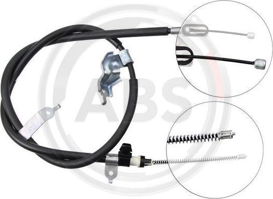 Трос ручника (тросик ручного тормоза) ABS задний левый для Toyota Yaris II 2005-2012. Артикул K16547