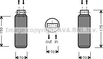 Осушитель кондиционера AVA (алюминий). Артикул OLD288