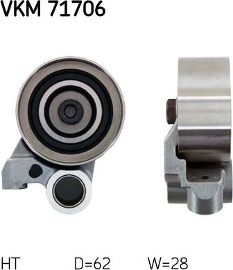Натяжной ролик (натяжитель) ремня ГРМ SKF. Артикул VKM 71706