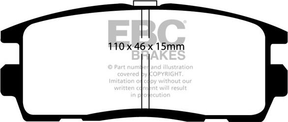 Тормозные колодки EBC Brakes. Артикул DP61797