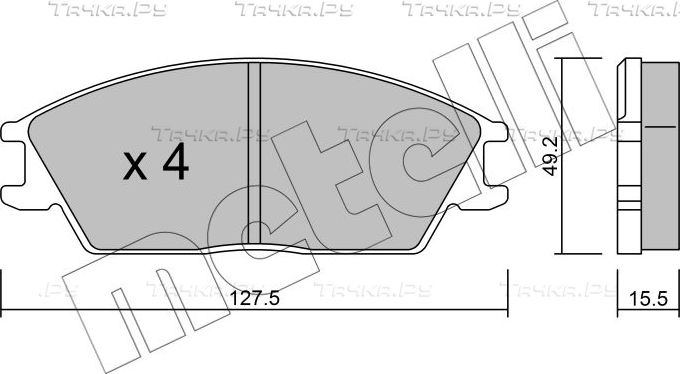 Тормозные колодки Metelli. Артикул 22-0081-0