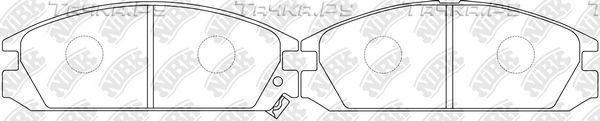 Тормозные колодки NiBK передние для Honda Integra I 1985-1989. Артикул PN8127