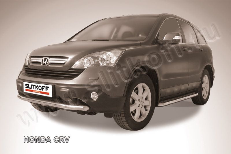 Защита Slitkoff переднего бампера d57 для Honda CR-V III 2009-2012. Артикул HCRV004