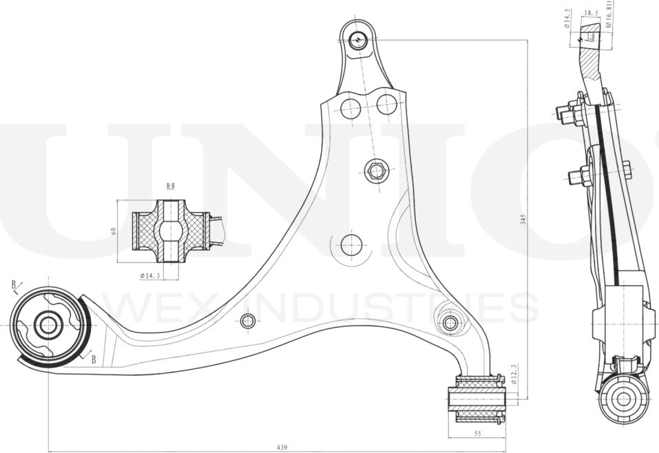Рычаг подвески (Unio). Артикул SSP-40105