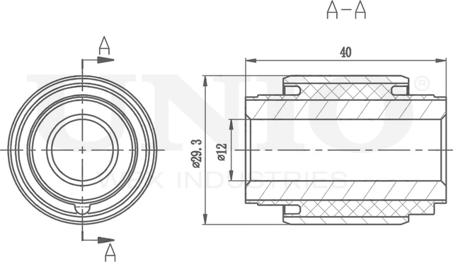 Сайлентблок реактивной тяги (Unio). Артикул RMP-20376