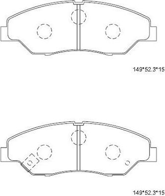 Тормозные колодки Asimco. Артикул KD9708