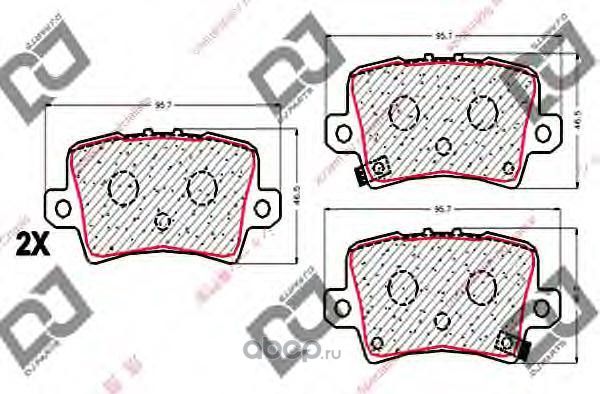 Колодки тормозные дисковые (DJ Parts). Артикул BP1769