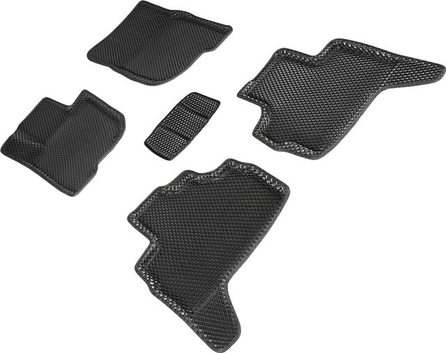 Коврики Seintex 3D EVA Ромб для салона Mitsubishi Pajero Sport III 2015-2026 ЧЕРНЫЕ. Артикул 95321