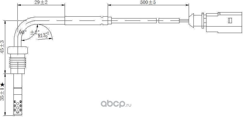 Датчик температуры выхлопных газов VW Multivan T6 (2015>) VW Transporter T6 (2015>) (Magtechnic). Артикул mag0130og
