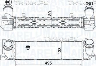 Интеркулер Magneti Marelli для BMW 4 F32/F33/F36 2013-2026. Артикул 351319204900