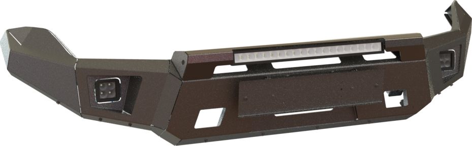 Бампер силовой STC передний тип Revo для Mitsubishi Pajero IV 2006-2026 с защитной дугой, ПТФ, балкой дальнего света. Артикул STC-MP4-BFR-C1-L1L4