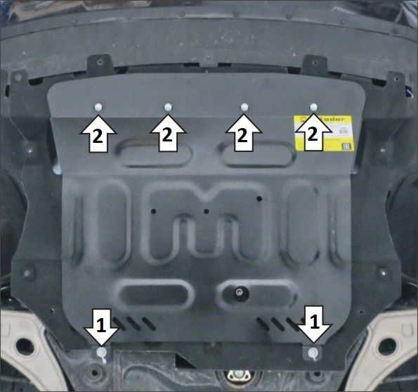 Защита Мотодор для картера, КПП FAW Bestune T99 2022-2026. Артикул 73903
