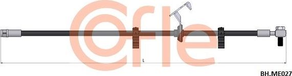Тормозной шланг Cofle передний правый для Mercedes-Benz M-Класс I (W163) 1998-2005. Артикул 92.BH.ME027