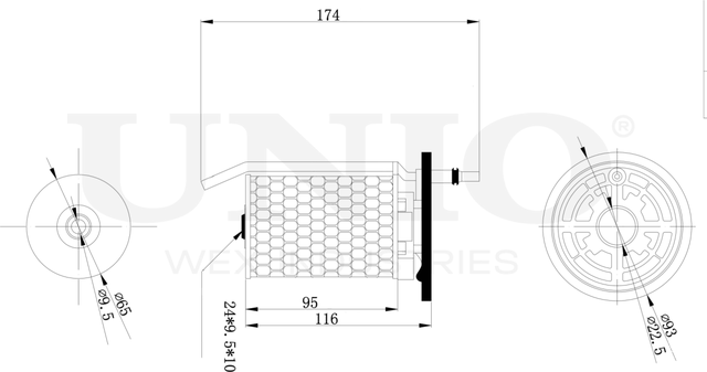Фильтр топливный (Unio). Артикул FLT-50048