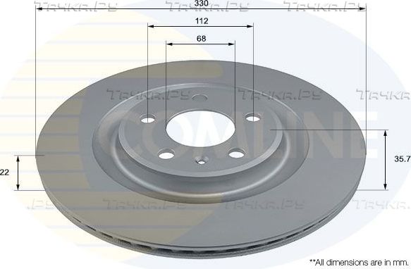 Тормозной диск Comline Comline задний для Audi A7 I (4G) 2010-2018. Артикул ADC2907V
