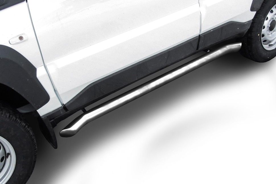 Пороги Slitkoff труба d57 с гибами для Lada Niva Travel 2020-2026. Артикул NivTR008