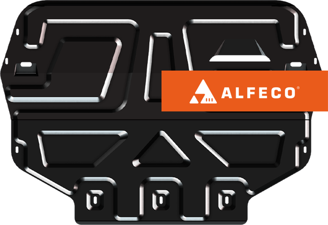 Защита Alfeco для картера и КПП (с полкой) Skoda Octavia A5 2004-2013. Артикул ALF.20.16 st