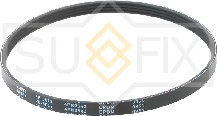 Ремень поликлиновый 4PK0643 (Sufix). Артикул FB3012