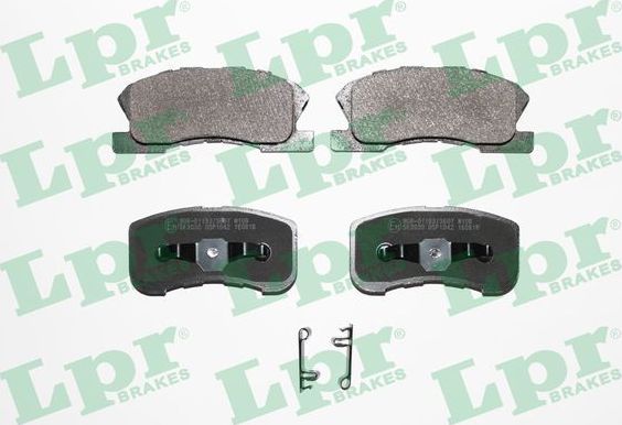 Тормозные колодки LPR передние для Daihatsu YRV I 2001-2006. Артикул 05P1042