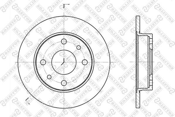 Тормозной диск Stellox задний для Fiat Cinquecento 1992-1994. Артикул 6020-9922-SX