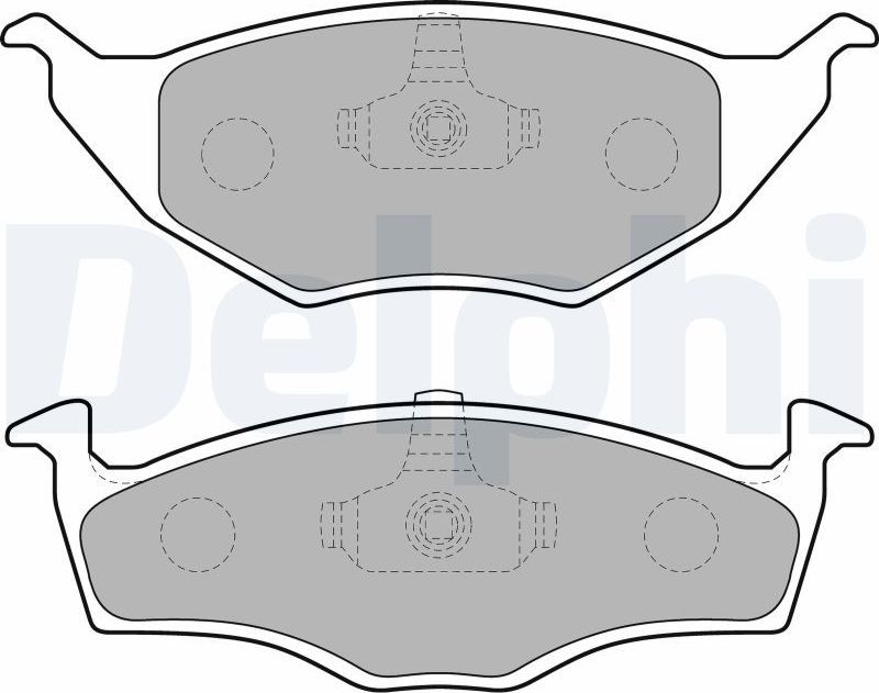 Тормозные колодки Delphi (Low-Metallic). Артикул LP1675